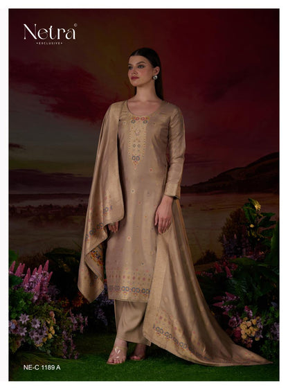 Ileana Netra Pure Silk Pashmina Suits Supplier