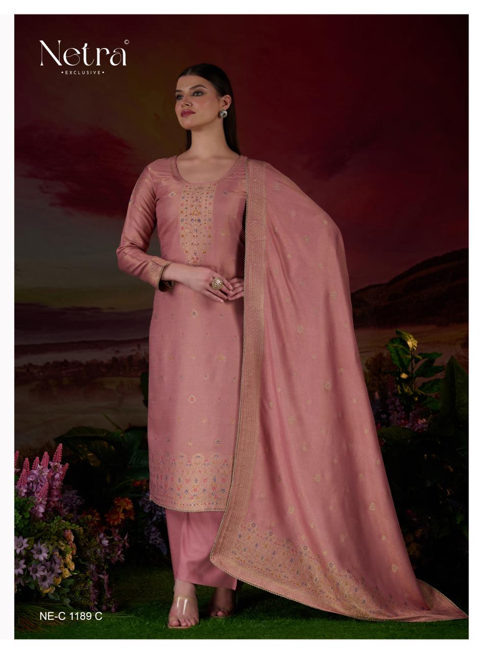 Ileana Netra Pure Silk Pashmina Suits Supplier