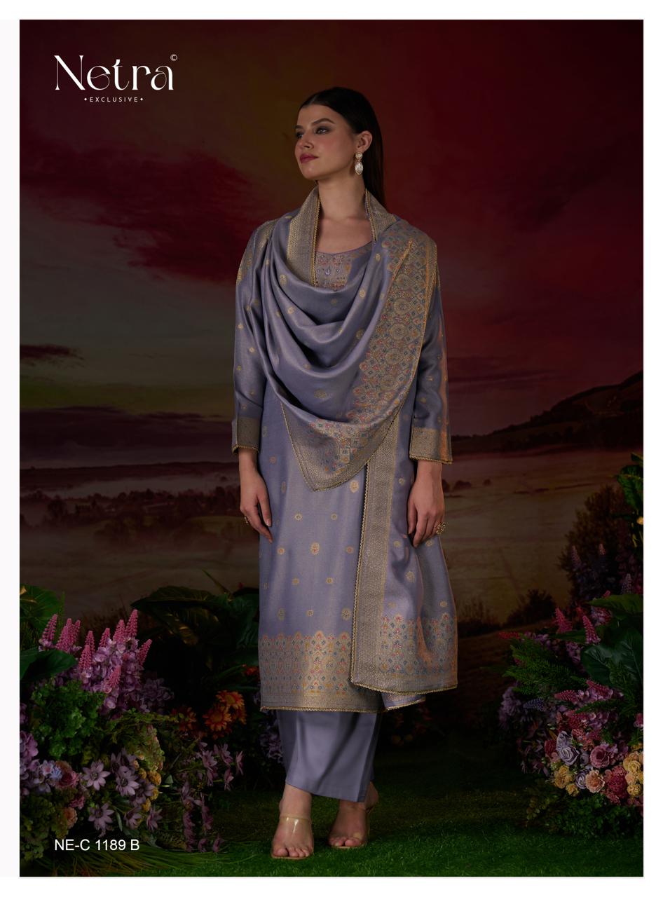Ileana Netra Pure Silk Pashmina Suits Supplier