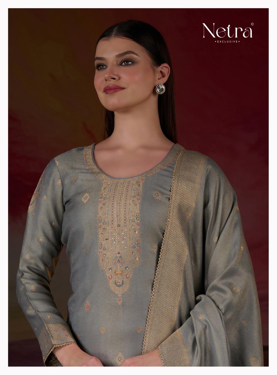 Ileana Netra Pure Silk Pashmina Suits Supplier