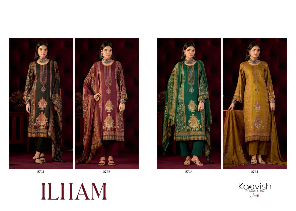 Ilham Kaavish Viscose Pashmina Suits Exporter India