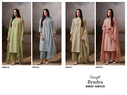 Ilyndra S4833 Ganga Cotton Pant Style Suits Wholesaler