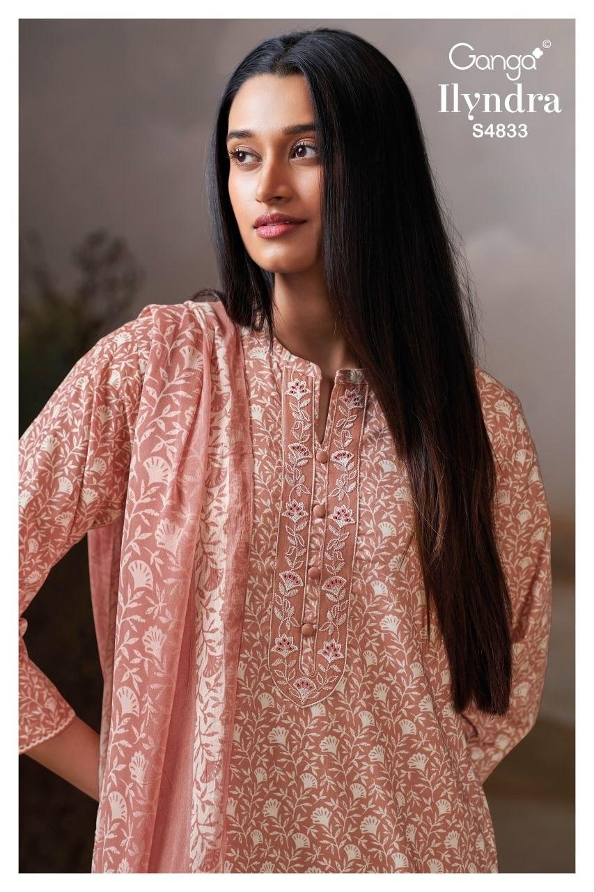 Ilyndra S4833 Ganga Cotton Pant Style Suits Wholesaler