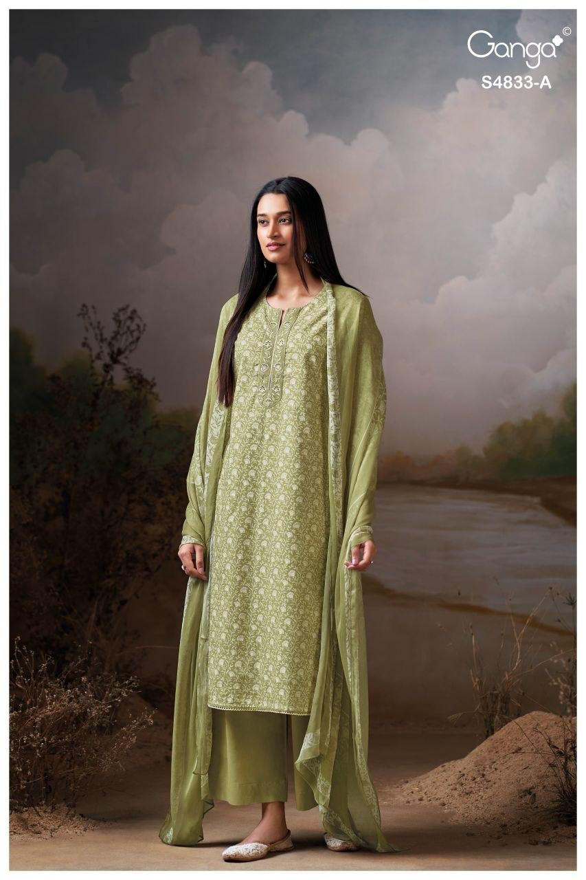 Ilyndra S4833 Ganga Cotton Pant Style Suits Wholesaler