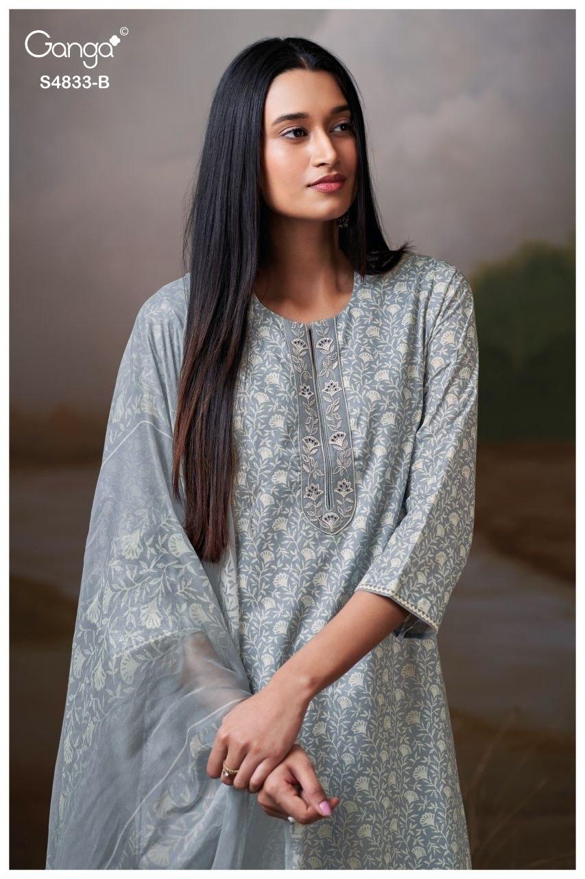 Ilyndra S4833 Ganga Cotton Pant Style Suits Wholesaler