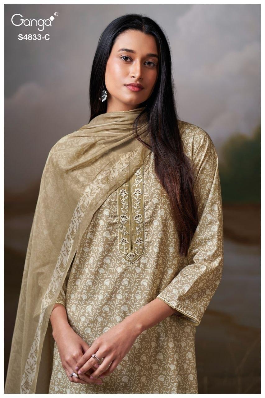 Ilyndra S4833 Ganga Cotton Pant Style Suits Wholesaler