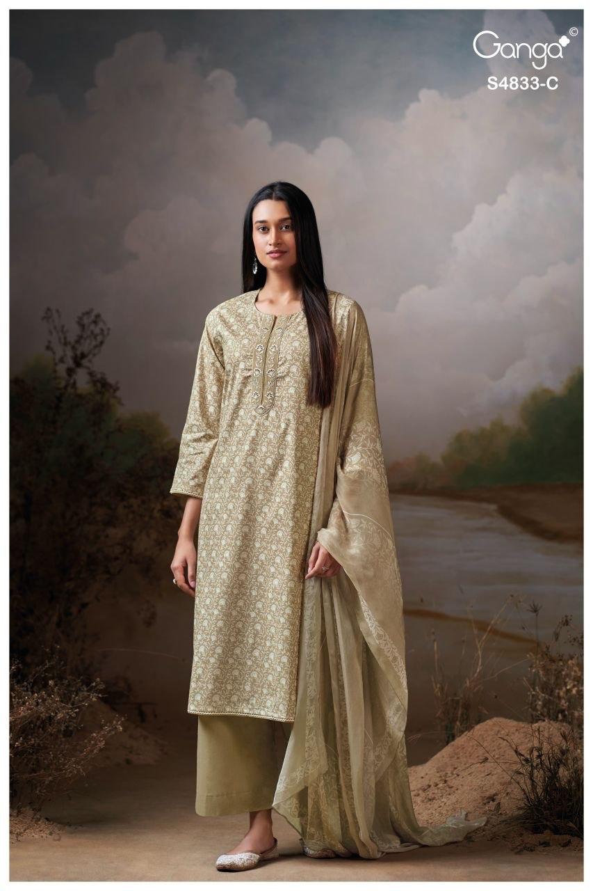 Ilyndra S4833 Ganga Cotton Pant Style Suits Wholesaler