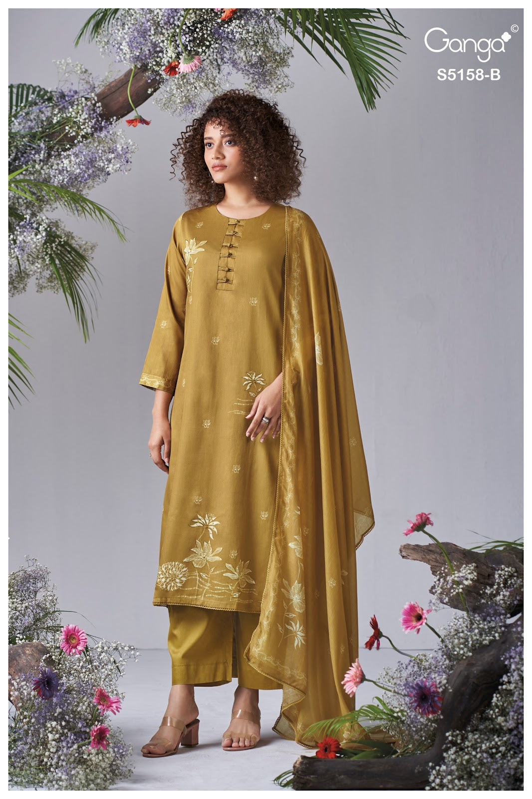 Ilyssa S5158 Ganga Cotton Satin Pant Style Suits Supplier