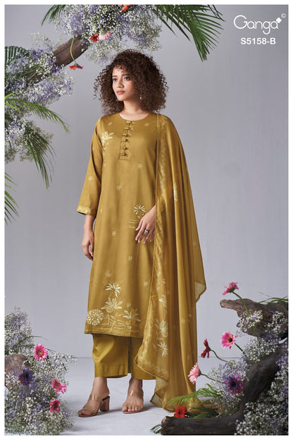 Ilyssa S5158 Ganga Cotton Satin Pant Style Suits Supplier