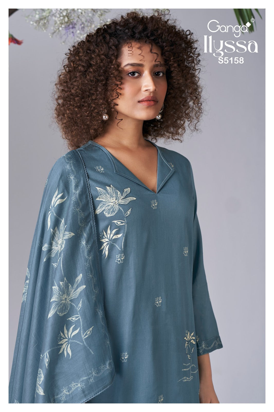 Ilyssa S5158 Ganga Cotton Satin Pant Style Suits Supplier