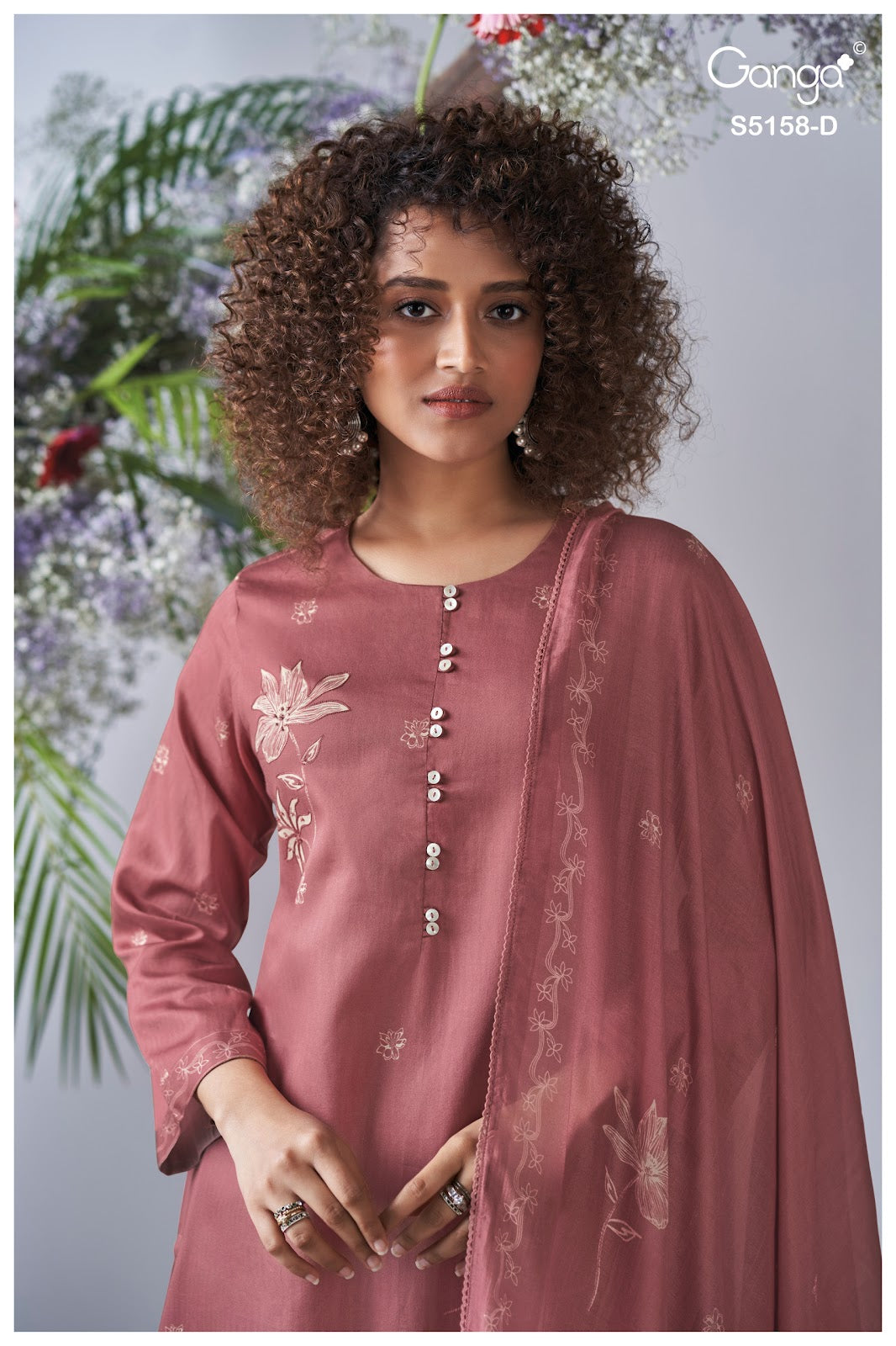 Ilyssa S5158 Ganga Cotton Satin Pant Style Suits Supplier