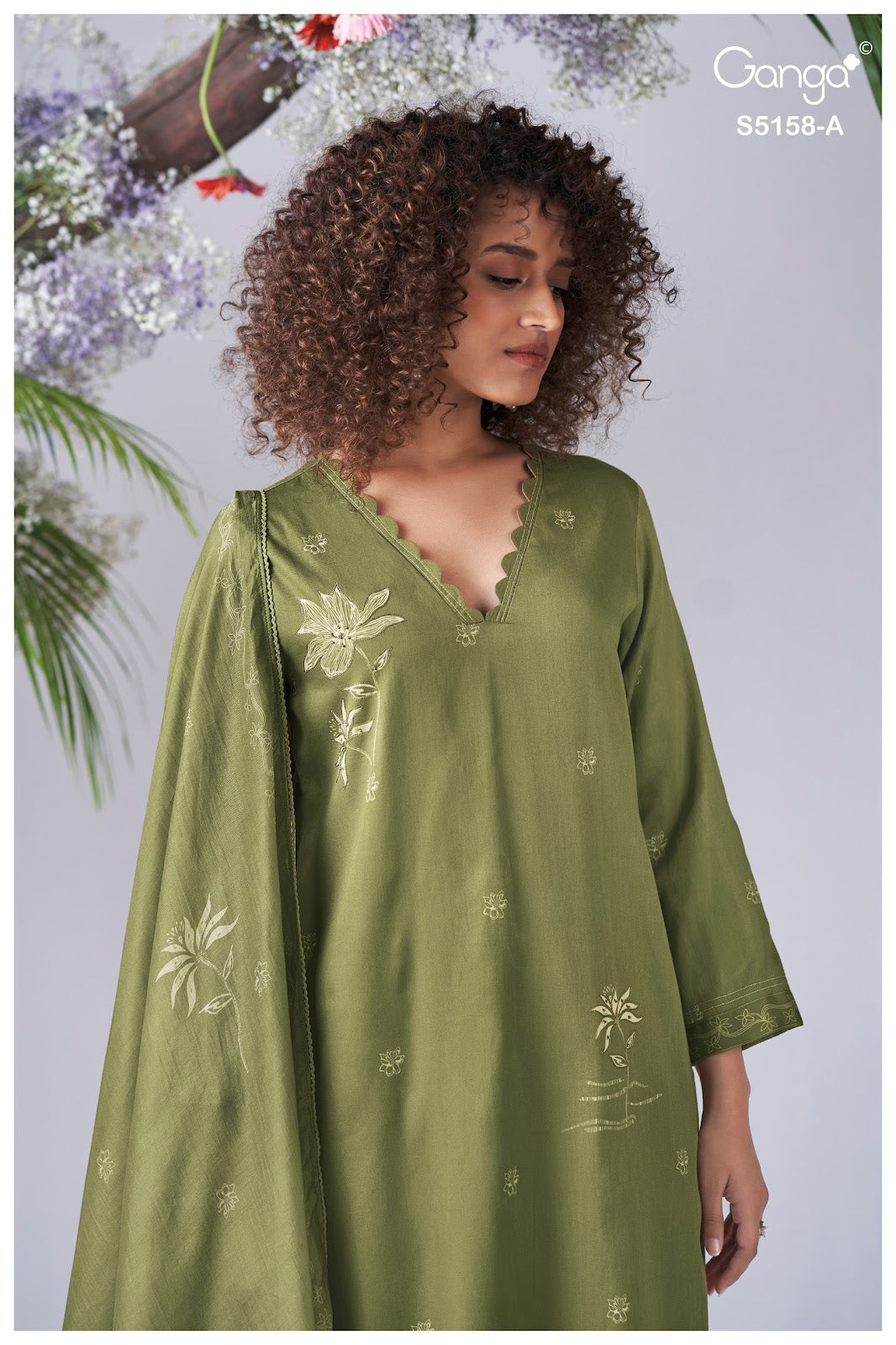 Ilyssa S5158 Ganga Cotton Satin Pant Style Suits Supplier