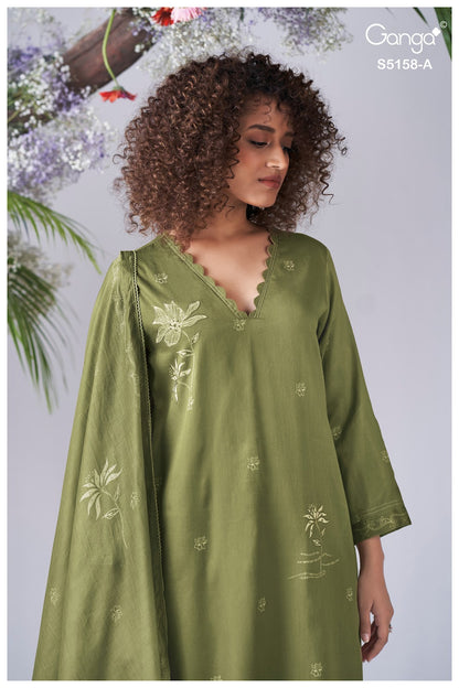 Ilyssa S5158 Ganga Cotton Satin Pant Style Suits Supplier