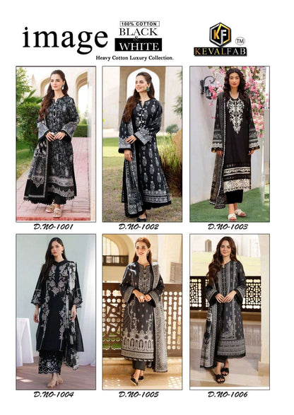 Image Black-White Heavy Cotton Luxury Collection Keval Fab Cotton Karachi Salwar Suits Exporter Ahmedabad