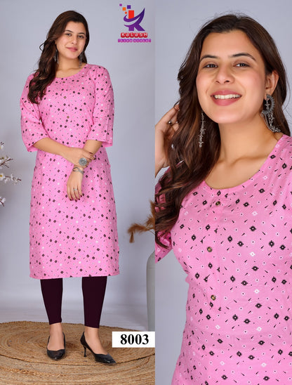 Imagine Beauty 13 Mlm Kalash Lifestyle Rayon 14Kg Knee Length Kurtis Wholesaler
