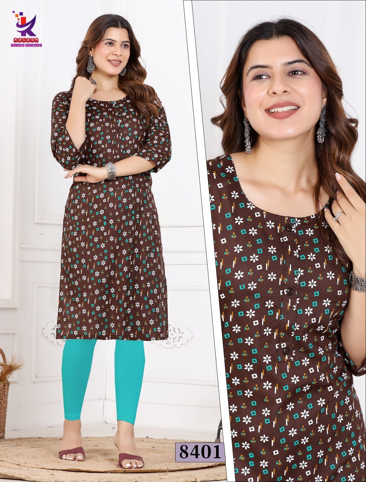 Imagine Beauty 14 Mlm Kalash Lifestyle Rayon 14Kg Knee Length Kurtis Wholesaler Ahmedabad