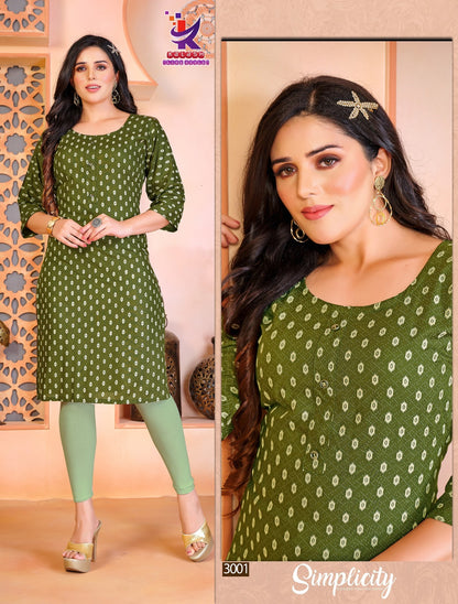 Imagine Beauty 5 Mlm Kalash Lifestyle Rayon 14Kg Knee Length Kurtis Manufacturer Gujarat