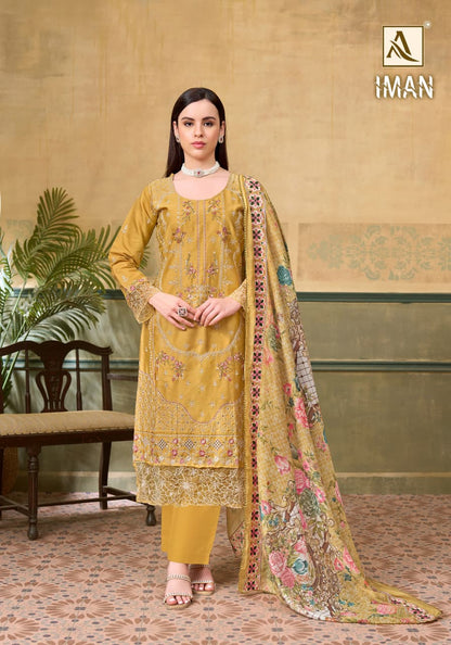 Iman Alok Zam Cotton Karachi Salwar Suits Manufacturer Gujarat