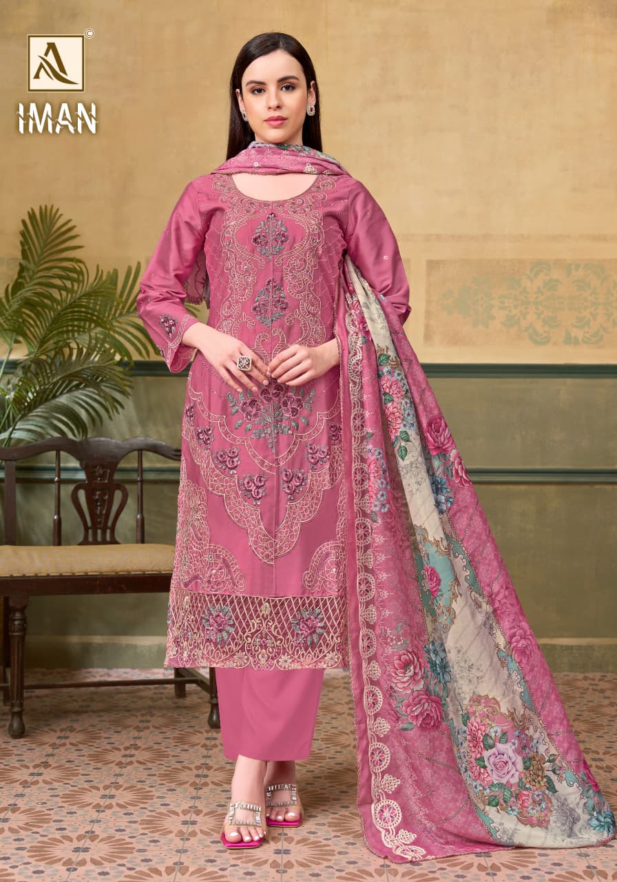 Iman Alok Zam Cotton Karachi Salwar Suits Manufacturer Gujarat