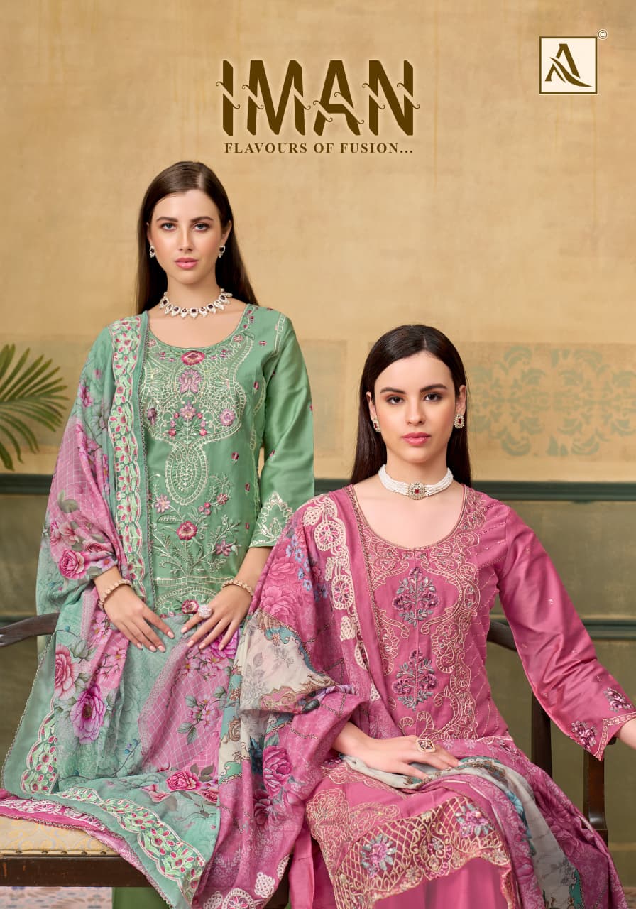 Iman Alok Zam Cotton Karachi Salwar Suits Manufacturer Gujarat