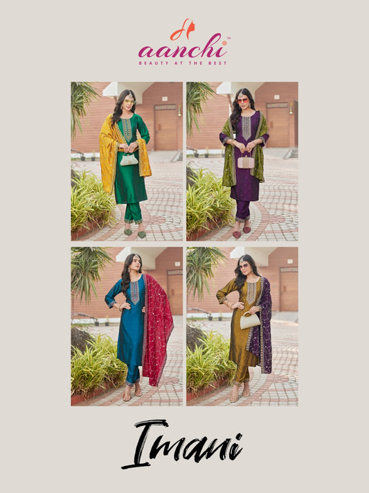 Imani Aanchi Readymade Pant Style Suits Exporter