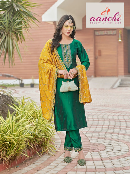 Imani Aanchi Readymade Pant Style Suits Exporter
