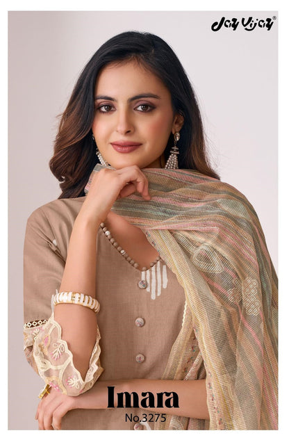 Imara 3275 Jay Vijay Pure Cotton Pant Style Suits Supplier