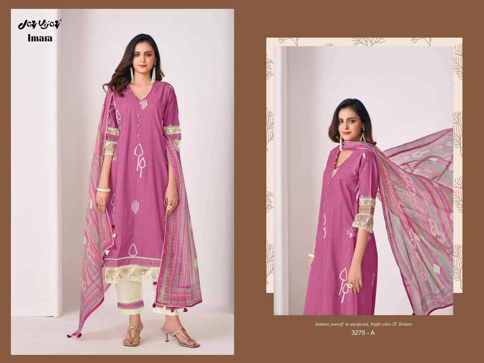 Imara 3275 Jay Vijay Pure Cotton Pant Style Suits Supplier