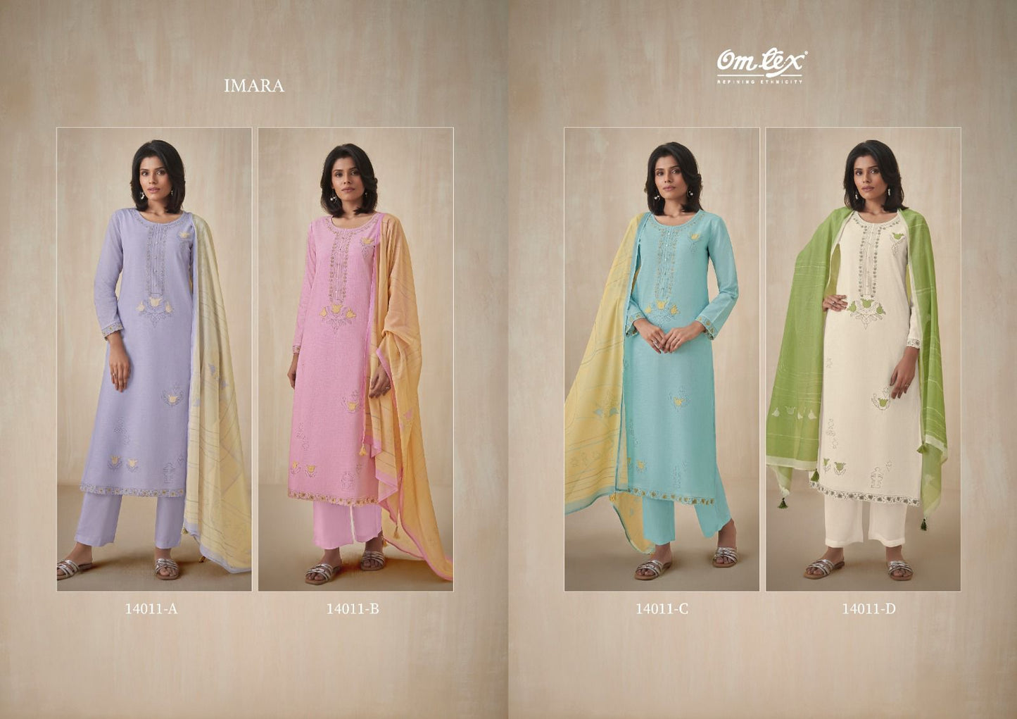 Imara Omtex Cotton Pant Style Suits Wholesaler Gujarat
