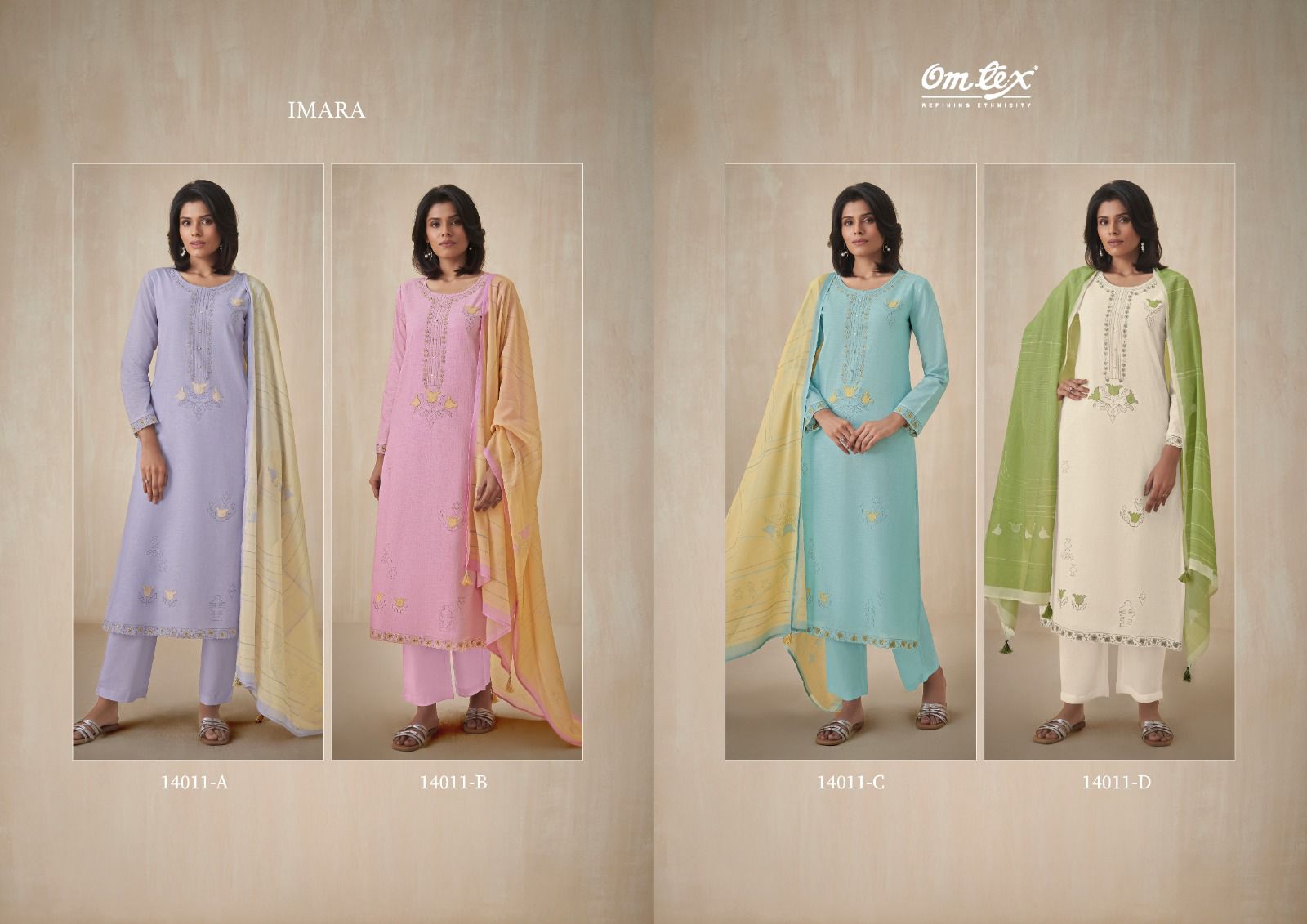Imara Omtex Cotton Pant Style Suits Wholesaler Gujarat