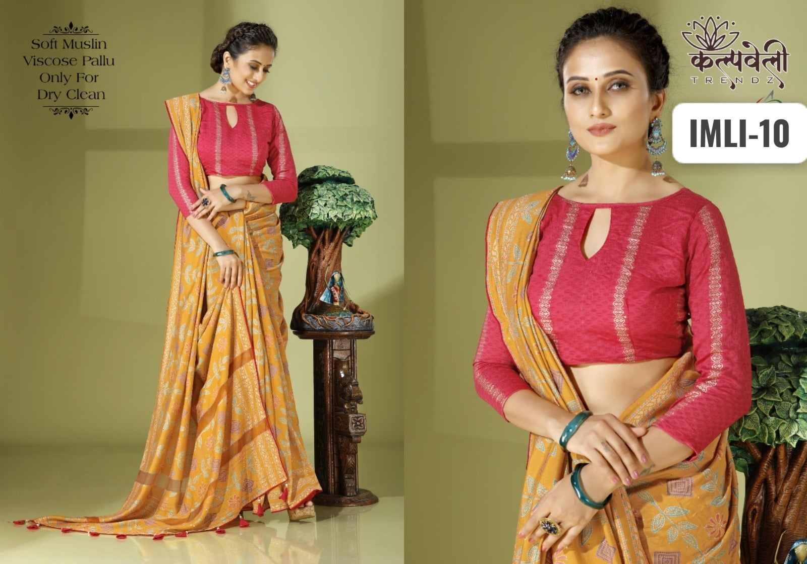 Imli 10 Kalpveli Muslin Sarees Manufacturer Gujarat