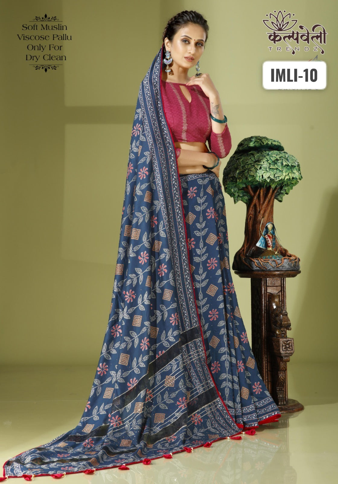 Imli 10 Kalpveli Muslin Sarees Manufacturer Gujarat