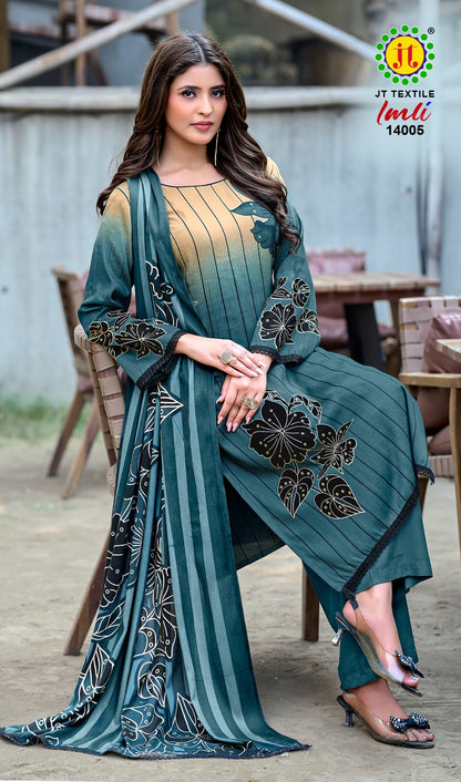 Imli Vol 14 Jt Rayon Pant Style Suits Manufacturer India