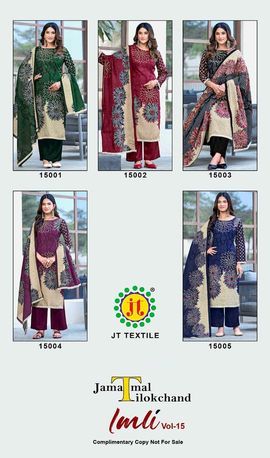 Imli Vol 15 Jt Rayon Pant Style Suits Exporter India
