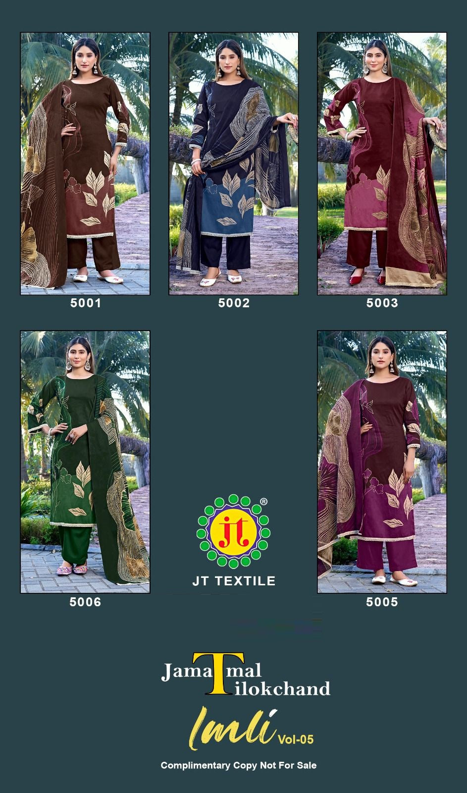 Imli Vol 5 Jt Rayon Pant Style Suits Wholesale Price