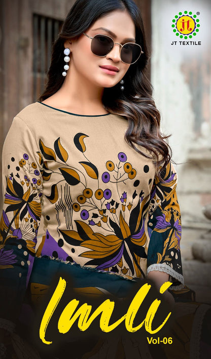 Imli Vol 6 Jt Rayon Pant Style Suits Supplier