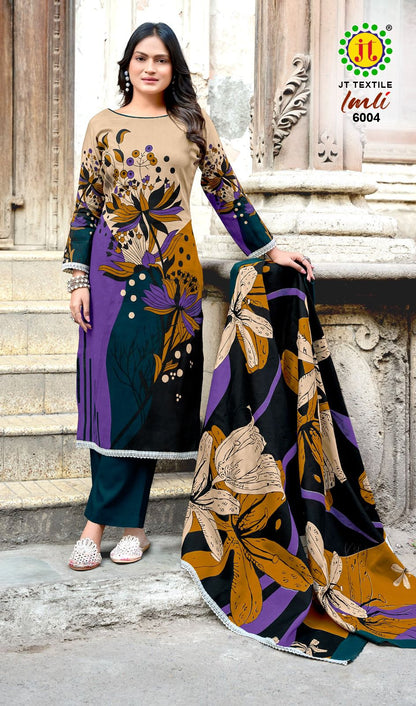 Imli Vol 6 Jt Rayon Pant Style Suits Supplier