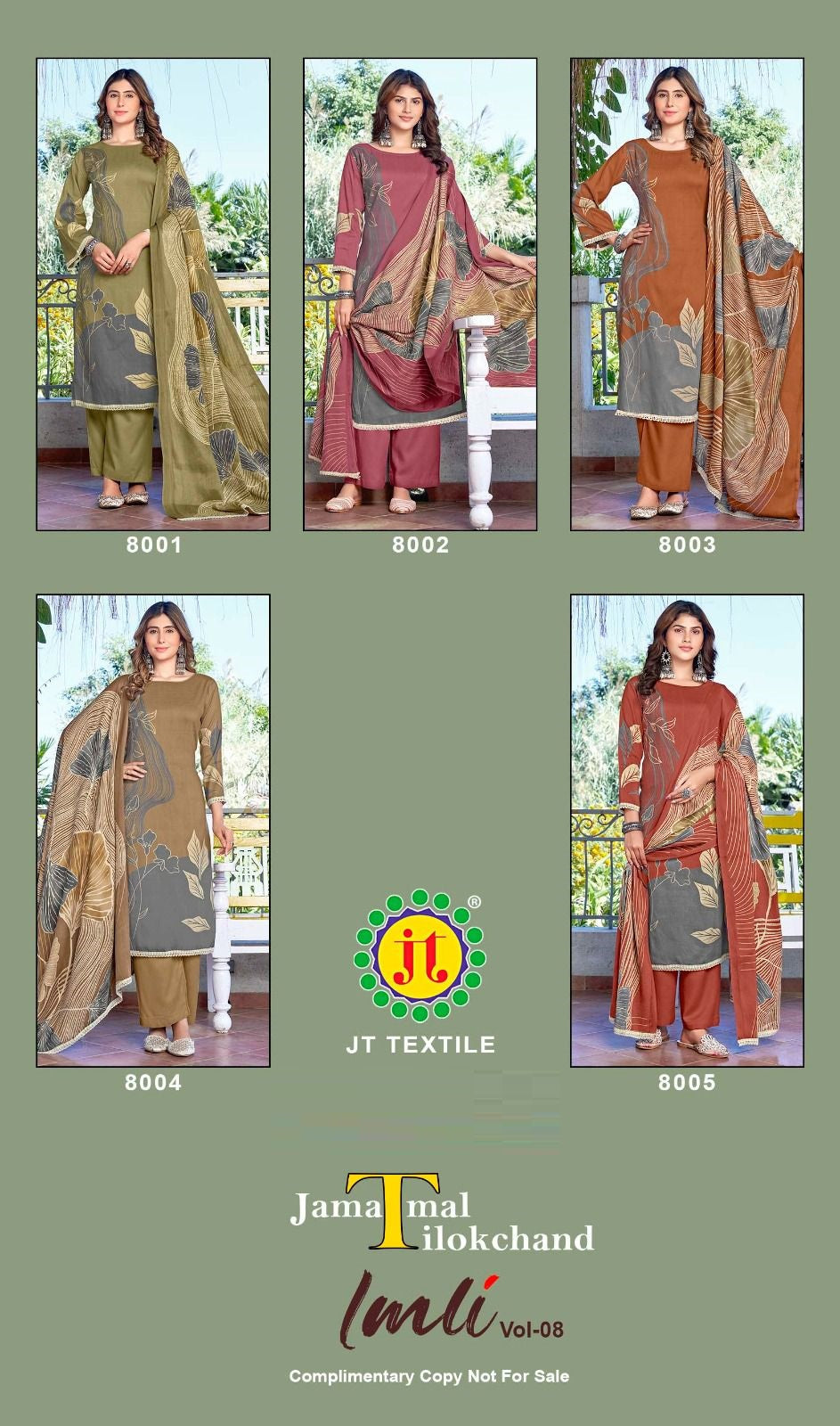 Imli Vol 8 Jt Rayon Pant Style Suits Manufacturer India