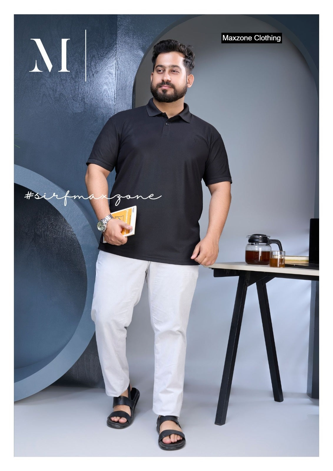 Imp J F17 2236 Plus Size Maxzone Clothing Honey Comb Mens Tshirts Manufacturer Gujarat