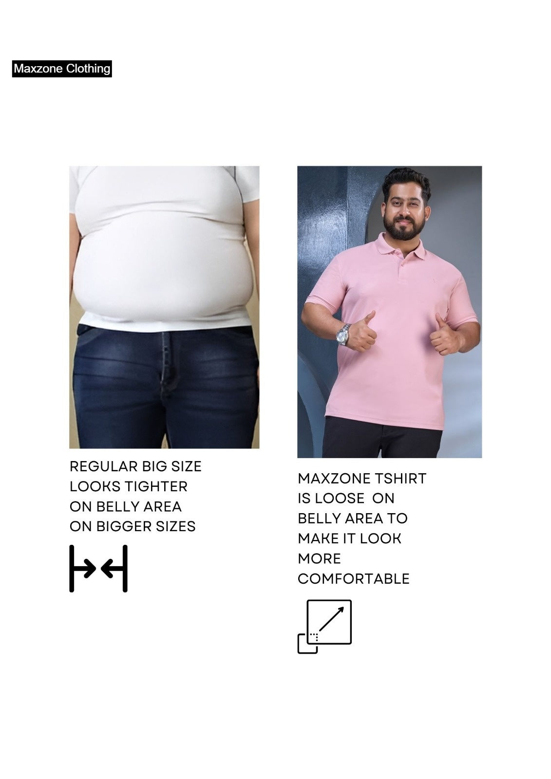 Imp J F17 2236 Plus Size Maxzone Clothing Honey Comb Mens Tshirts Manufacturer Gujarat