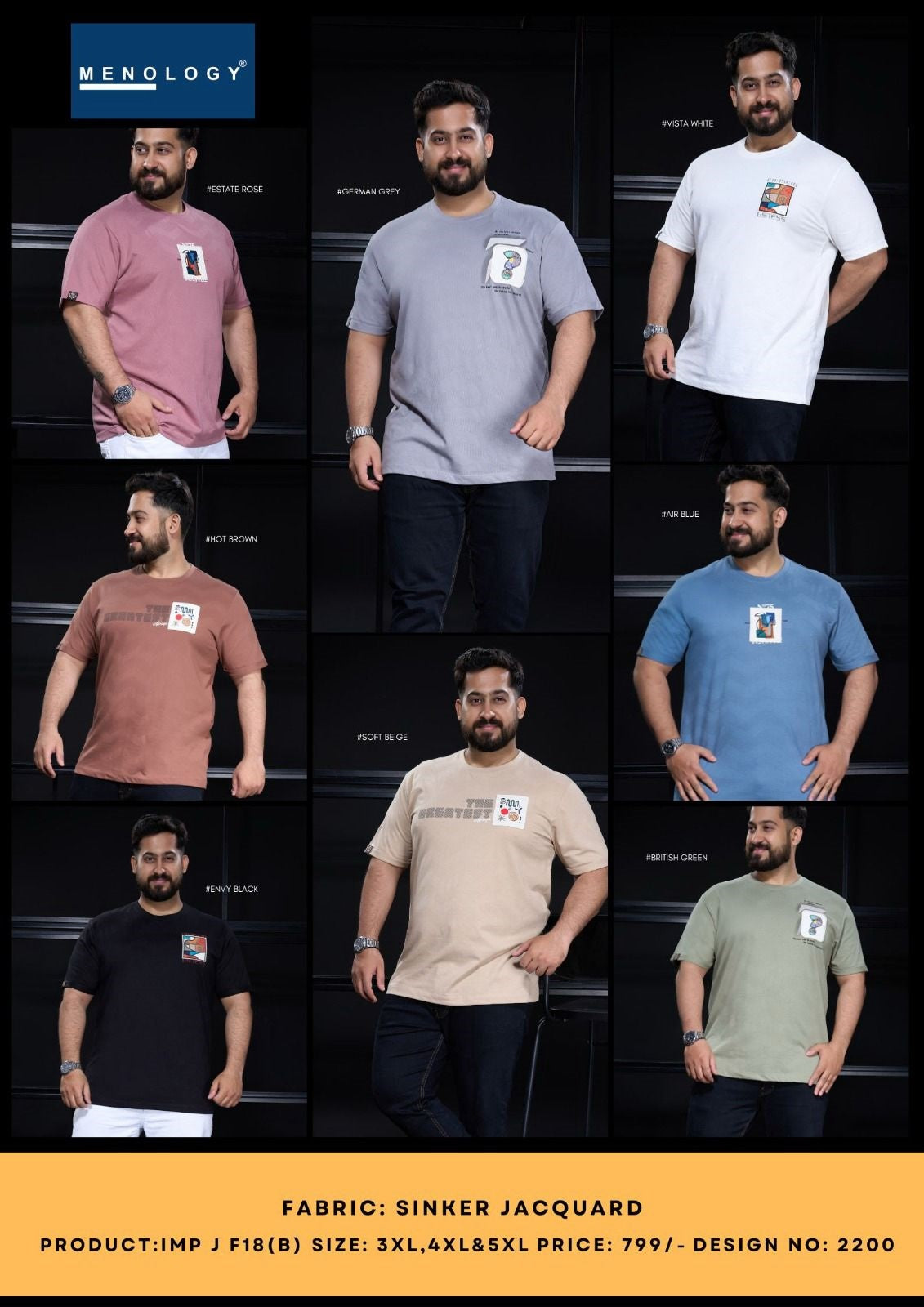Imp J F 18 B Menology Sinker Mens Tshirts Manufacturer