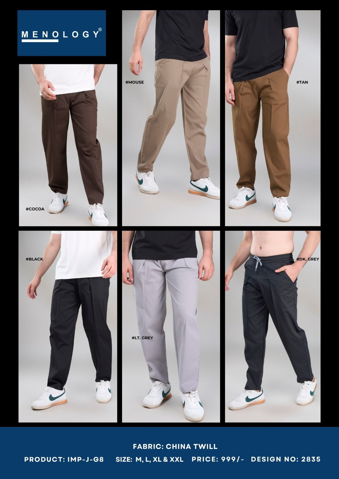 Imp J G8 Dn 2835 Menology Twill Mens Pants Wholesale Price