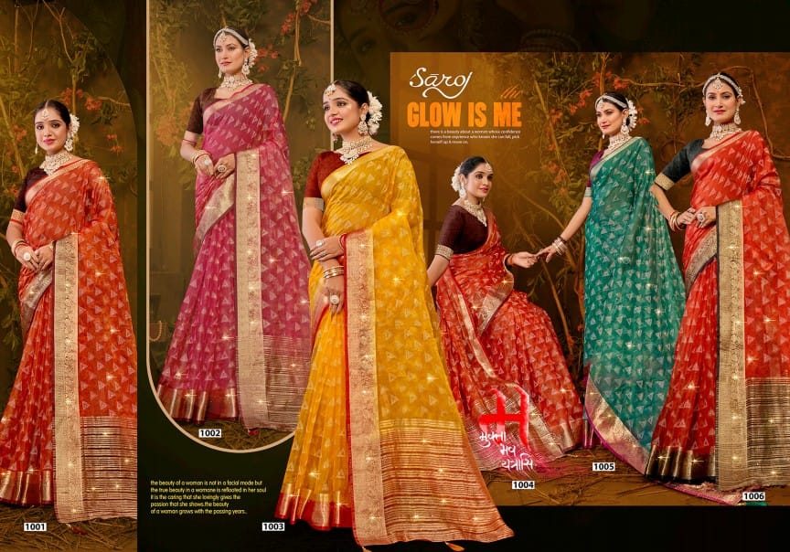 Imperial Gold Vol 2 Saroj Organza Sarees Wholesale Rate
