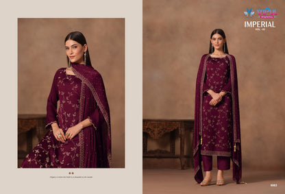 Imperial Vol 2 Vipul Satin Chiffon Pant Style Suits Supplier Gujarat