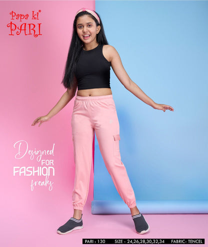 Imported Cat 130 Papa Ki Pari Tencil Girls Cargo Pants Supplier