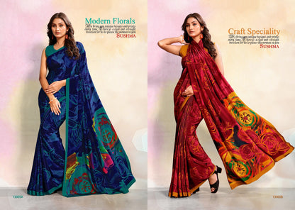 Impressive Sushma Crape Sarees Manufacturer