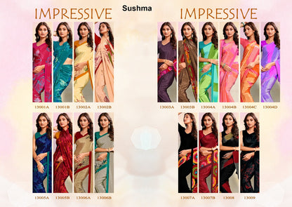 Impressive Sushma Crape Sarees Manufacturer