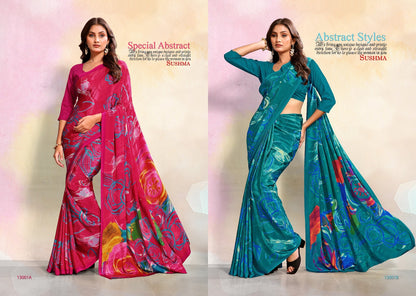 Impressive Sushma Crape Sarees Manufacturer