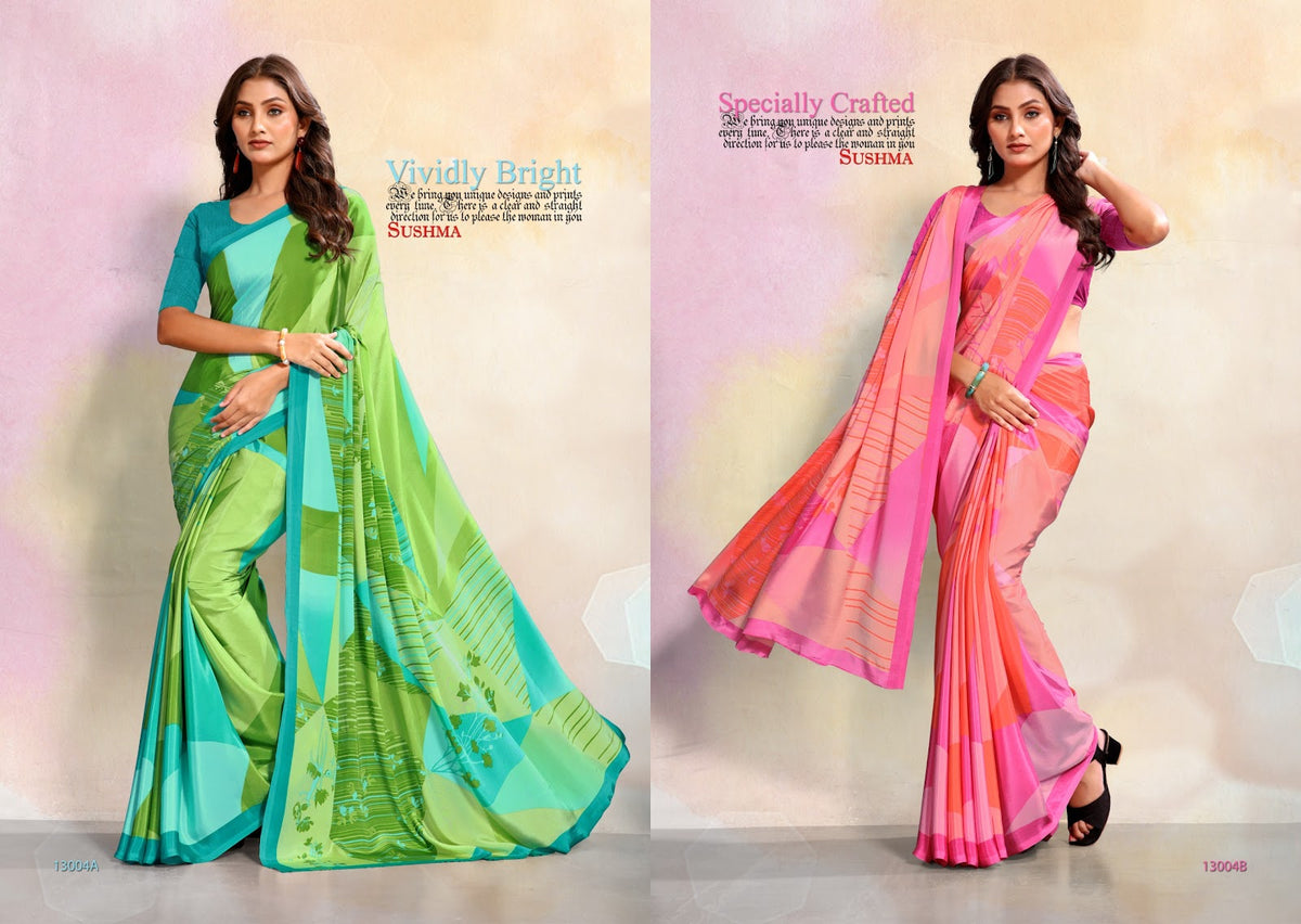 Impressive Sushma Crape Sarees Manufacturer
