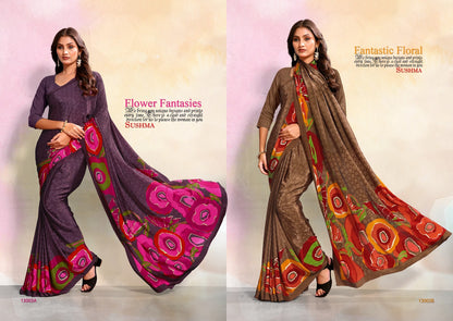 Impressive Sushma Crape Sarees Manufacturer